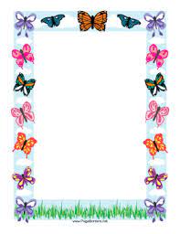Butterfly Border Butterfly Border Clip Art Borders Free Printable Stationery