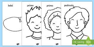 Desenho de folhas para colorir. A Minha Familia Fichas De Colorir Teacher Made