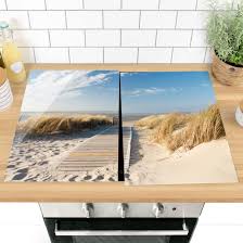 Herdabdeckplatte Glas Ostsee Strand Spritzschutz Herd Spritzschutz Abdecken