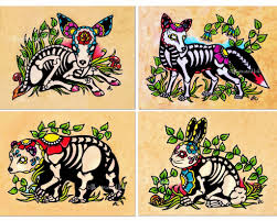 Dia De Los Muertos Animals Google Search Day Of The Dead Art Art Prints Art