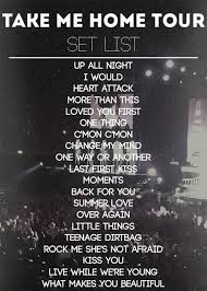 Take Me Home Tour Set List Take Me Home I Love One Direction One Direction