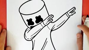 Learn how to draw marshmello face logo easy step by step in this video. How To Draw Marshmello Dabbing Youtube