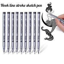Black fineliner ink pens, micron waterproof sketching drawing pens for documents anime comic artist illustration fine tip art micro pens for bullet journaling kids school. 1pc Precision Micro Line Pens Waterproof Archival Artist Drawing I Brush Buy From 1 On Joom E Commerce Platform
