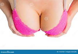 Woman Holding Her Big Breasts, View from Above Stock Image - Image of  curves, attractive: 111631651