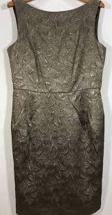 Banana Republic Cocktail Dress Size 14 Cafe Brown Metallic Fitted Holiday 2008 Bananarepublic Fittedpenc Cocktail Dress Size 14 Dresses Banana Republic Dress