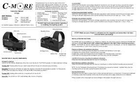 We're a veteran owned american manufacturer of world champion shooting sports optics since 1993, including red dot sights, rifle scopes, mounts, and accessories. Instruction Manual C More Rts2 Red Dot Sights Optics Trade