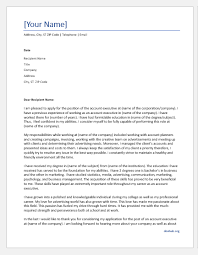 Cover Letter Samples For An Account Executive Document Hub