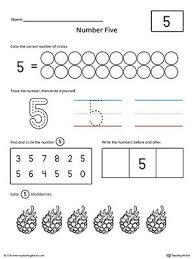 Number 5 Practice Worksheet Writing Numbers Numbers Preschool Learning Numbers