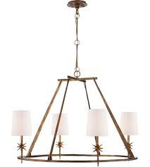 Visual Comfort S5315gi Np Ian K Fowler Etoile 4 Light 36 Inch Gilded Iron Chandelier Ceiling Light