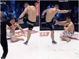 VIDEO: MMA Fighter Disqualified for an Illegal Kick to the Head