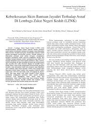 0800 sik, kedah darul aman. Https Ijm Unishams Edu My Images Pdf File Vol 2 Dec 2018 4 Keberkesanan Skim Bantuan Jayadiri Terhadap Asnaf Di Lembaga Zakat Negeri Kedah Lznk Ijm 2018 Pdf