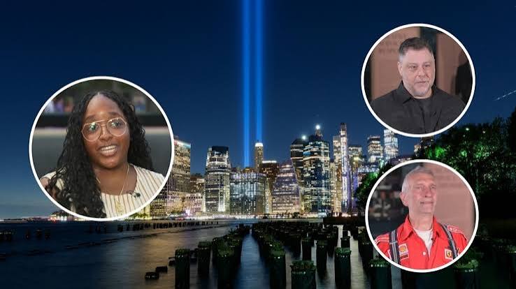 Drone show recreates Twin Towers, honors 2,977 victims ahead of 25th anniversary of 9/11 attacks in New York - ABC7 Los Angeles