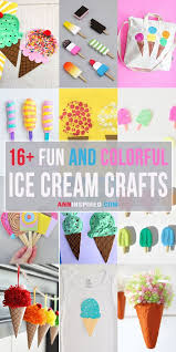 16 Fun And Colorful Ice Cream Crafts For Summer Time Ann Inspired Ice Cream Crafts Colorful Ice Cream Ice Cream Cone Craft