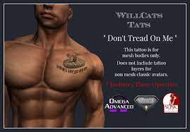 You can download and print it from your computer by. Second Life Marketplace Willcat S Tats Don T Tread On Me Tattoo