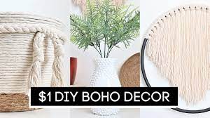 Tidy up your home with these diy dollar tree baskets that are wrapped with burlap fabric to make dollar tree bins look like pier one! Diy Room Decor 1 Dollar Tree Diy Boho Decor Anthropologie Inspired Youtube