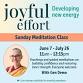 Sunday Morning Class: Joyful Effort