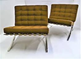 Pair Of 1960s Knoll Barcelona Chairs By Mies Van Der Rohe Chair Knoll Barcelona Chair Barcelona Chair