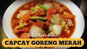 Resep Capcay Goreng Merah Ala Lc Oleh Lily Chan S Kitchen Recipe Makanan Masakan Sawi Hijau