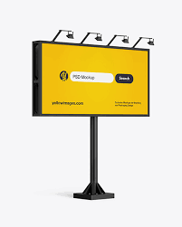 Free download fruit juice discount psd gift card template. 6x3 Billboard Mockup In Outdoor Advertising Mockups On Yellow Images Object Mockups
