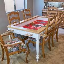 The Earl Farmhouse Custom Gaming Table With Lid Off Set Up For Gaming In A Kitchen Environment Table Games Table Kitchen Games