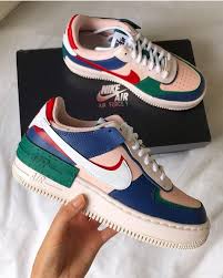 Nike Nike Air Force 1 Shadow Trainers In Navy And Pink Trainers In 2020 Nike Shoes Air Force Nike Air Shoes Custom Nike Shoes