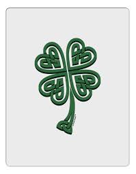 Patrick`s day abstract green background. 3d Style Celtic Knot 4 Leaf Clover Aluminum Dry Erase Board Davson Sales