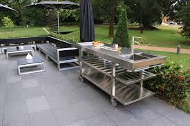 Stainless Outdoor Kitchen With Teppanyaki And Sink By Abk Outdoor Com Outdoor Kitchen Outdoor Tiles Outdoor Furniture