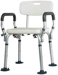 hewyhat shower chair for elderly bath seat with arms and back adjustable height medical tool free anti skid batht shower chairs for elderly shower chair chair