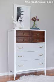 Only 29 tall and 32 wide, this dresser can fit in small bedrooms and potentially double as a nightstand, too. Mid Century Tallboy Dresser Makeover