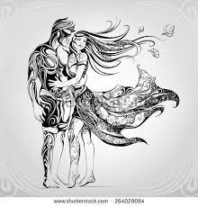 Loving Couple In The Ornament Body Art Tattoos Dark Tattoo Love Couple
