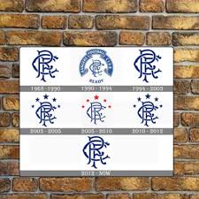 Rangers fc played against st mirren fc at ibrox football stadium, govan, glasgow, uk in the continuing scottish premier league games. Rangers Fc Logo History Metal Wall Art Plaque