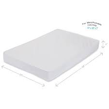 2 in 1 breathable 3 inch spring coil portable crib mattress, white. La Baby 3 Waterproof Mini Portable Crib Mattress Pad With Embossed Cover Non Full Size Walmart Com Walmart Com