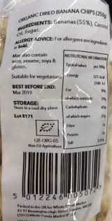 They have about 230 calories for every 2/3 of a cup. Dried Banana Chips