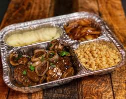 For the meat mixture, combine the meat and all of the other ingredients and mix well until all is combined. Salisbury Steak Comfort Food Throwback Recipe