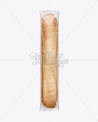 Long Thin Loaf Of Wheat Bread Package Mockup In Flow Pack Mockups On Yellow Images Object Mockups