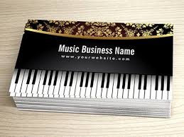 Simply print, get same day shipping or print from home. Luxury Realistic Piano Business Card Template Music Business Cards Music Business Piano Music Lessons