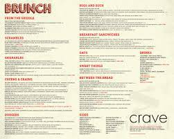 What foods are served at crave kitchen and bar? Crave Kitchen Bar Menu In El Paso Texas Usa