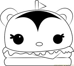 Kawaii coloring pages collection in excellent quality for kids and adults. Hammy Burger Coloring Page For Kids Free Num Noms Printable Coloring Pages Online For Kids Coloringpages101 Com Coloring Pages For Kids