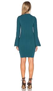 Keepsake Lighthouse Knit Long Sleeve Dress Forrest Green