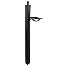 Image not available for color: Special Lite Products Company Springfield Black Square Aluminum Mailbox Post Spk 710 Blk Bellacor