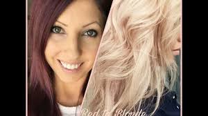 Sometimes it is hard to see through pictures so i brought you this visual through video. Bleaching My Red Hair To Blonde Youtube