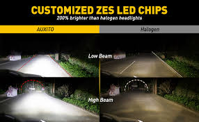 They use far less power and produce much brighter light than halogen bulbs. Auxito 9005 H11 Led Headlight Bulbs Combo 200 Brighter Than Halogen 6500k Ebay