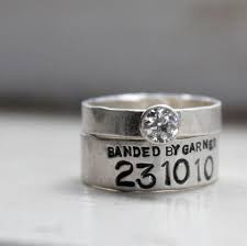 Sterling Duck Band Set With Personalized Wedding Band And 5 Carat Moi Duck Band Wedding Ring Wedding Rings Unique Wedding Rings