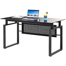 Merax Simple Design Black Glass Computer Desk Office Table Workstation Walmart Com Bla In 2020 Black Glass Computer Desk Glass Computer Desks Office Computer Desk
