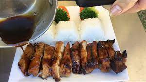 Place chicken skin side down on grill rack. How To Make Grilled Teriyaki Chicken Japanese Food Recipes Outdoor Cooking Garden Youtube