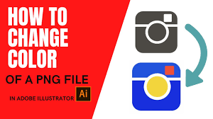 How To Change The Color Of A Png File In Adobe Illustrator Youtube