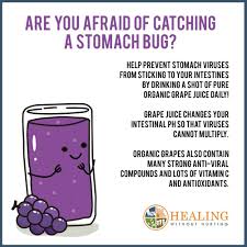 Organic Grape Juice Vs Stomach Bug Sick Remedies Health Natural Health Remedies