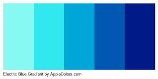 The hex, rgb and cmyk codes are in the table below. Electric Blue Gradient Color Palette Colored Applecolors