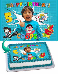 Rest assured that our ryan toysreview cake topper will give you the impression of your imaginary vision. Ryan S World Edible Cake Topper