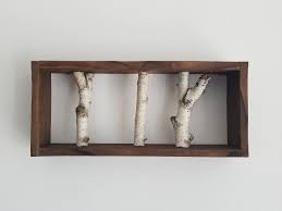 Framed Birch Tree Wall Art White Birch Wall Art Birch Wall Display Shelf Framed Birch Art 3 Natural Birch Logs Wall Display Modern Rustic Wall Decor Wall Hanger Forest Wall Art Wall Display Tree Wall Art
